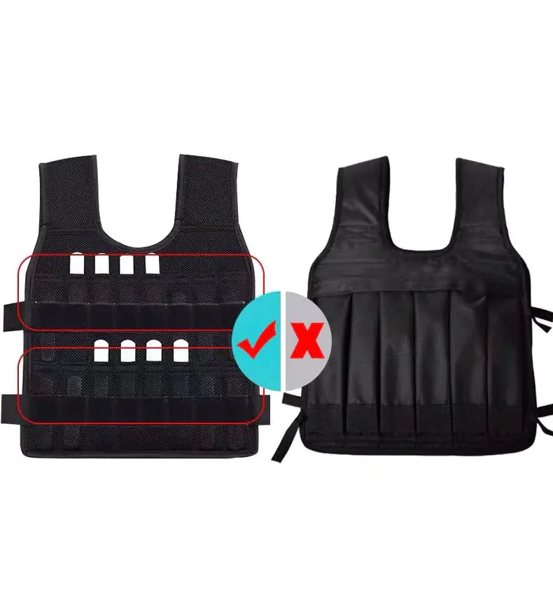 Adjustable 30KG Exercise Weight Vest for Fitness Training